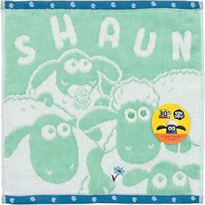 【お取り寄せ商品】ひつじのショーン プチタオル ルックアップ 25×25cm グリーン