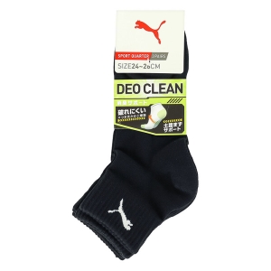 メンズ DEO CLEAN スニーカー丈ソックス ブラック 3足組