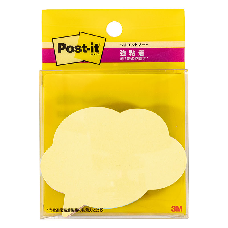 ポスト・イット 強粘着 シルエットノート ふきだし 50×69mm 30枚×3パッド