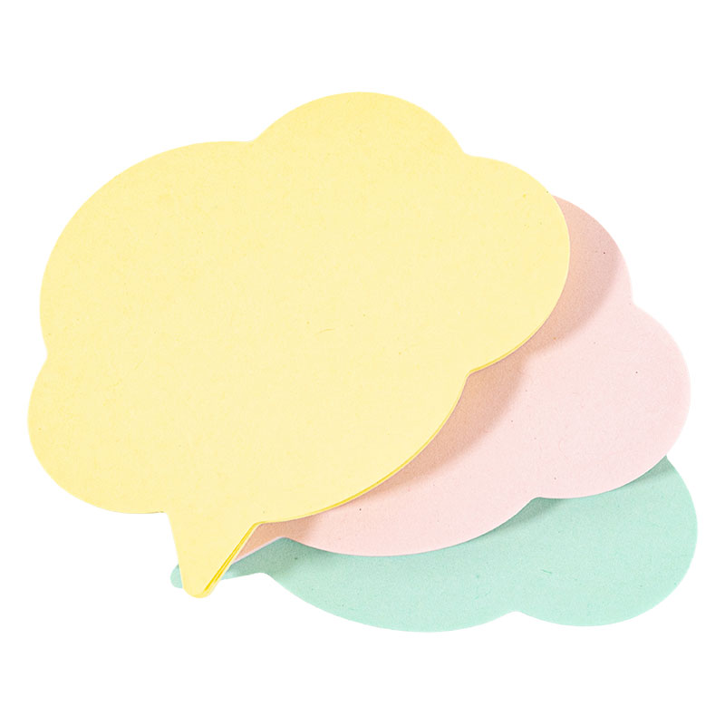 ポスト・イット 強粘着 シルエットノート ふきだし 50×69mm 30枚×3パッド