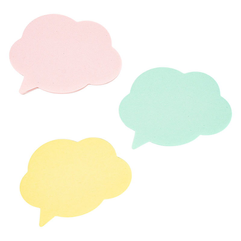 ポスト・イット 強粘着 シルエットノート ふきだし 50×69mm 30枚×3パッド