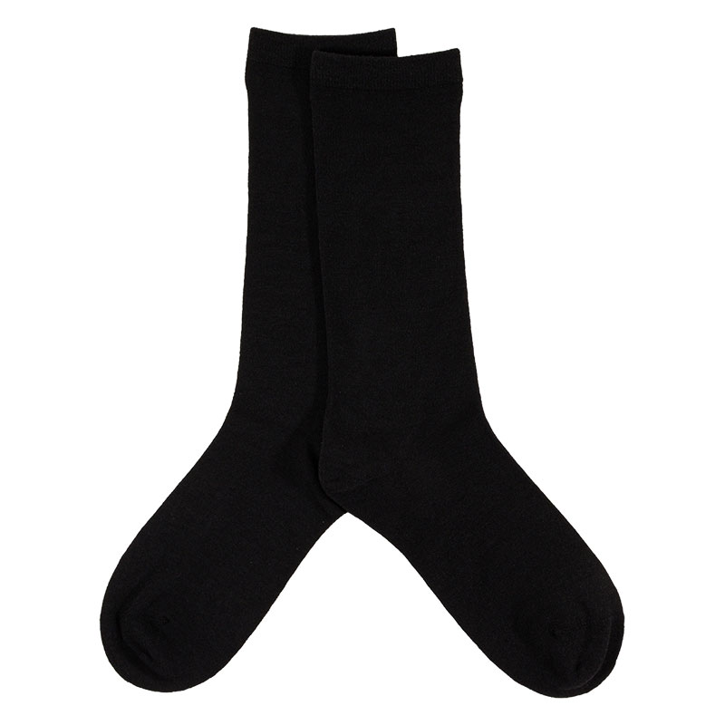 レディース JOSE ソックス 24cm丈 究極ブラック 22-25cm