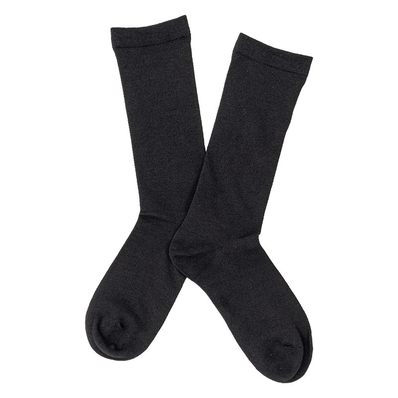 レディース JOSE ソックス 24cm丈 メッシュ編み 究極ブラック 22-25cm