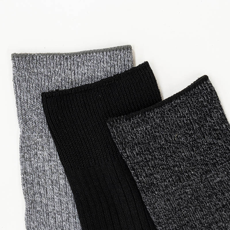 メンズ 靴下研究所 Ag＋ クルー丈 リブ ダーク系 26-28cm 3足組