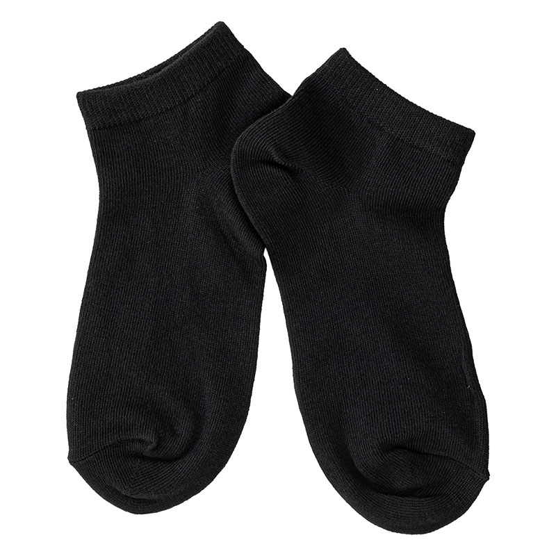 Jose うすくて足ぽかぽかソックス スニーカー丈 究極ブラック 22-25cm