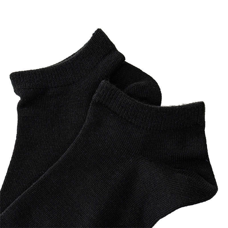 Jose うすくて足ぽかぽかソックス スニーカー丈 究極ブラック 裏起毛 22-25cm