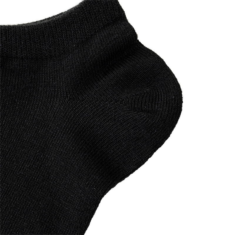 Jose うすくて足ぽかぽかソックス スニーカー丈 究極ブラック 裏起毛 22-25cm