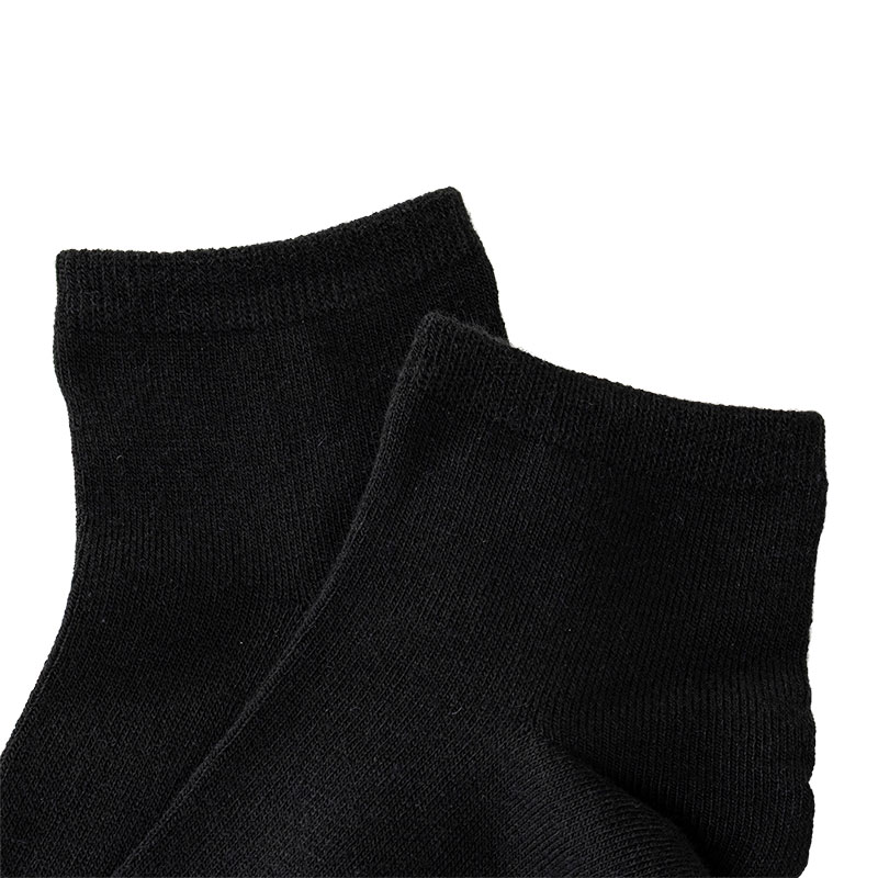 Jose うすくて足ぽかぽかソックス 10cm丈 究極ブラック 裏起毛 22-25cm
