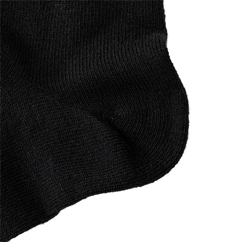 Jose うすくて足ぽかぽかソックス 10cm丈 究極ブラック 裏起毛 22-25cm