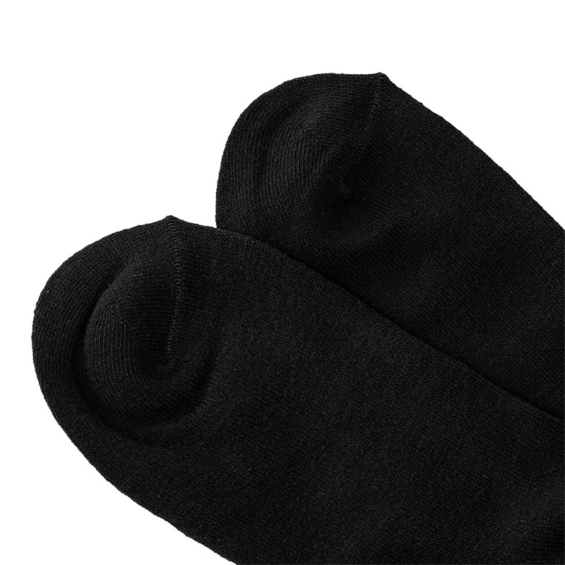 Jose うすくて足ぽかぽかソックス 10cm丈 究極ブラック 裏起毛 22-25cm