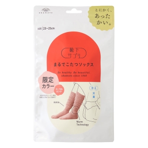 【お取り寄せ商品】靴下サプリ まるでこたつソックス レディス 23-25 コーラルピンク