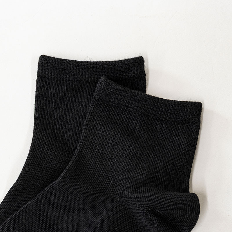 Jose うすくて足ぽかぽかソックス 10cm丈 究極ブラック 22-25cm