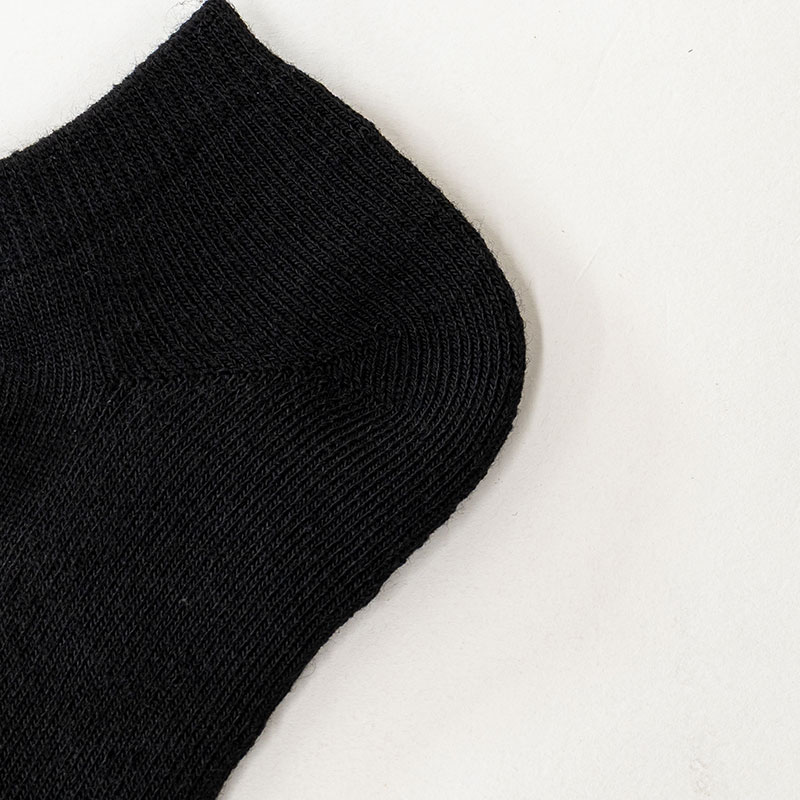 Jose うすくて足ぽかぽかソックス スニーカー丈 究極ブラック 足底パイル 22-25cm