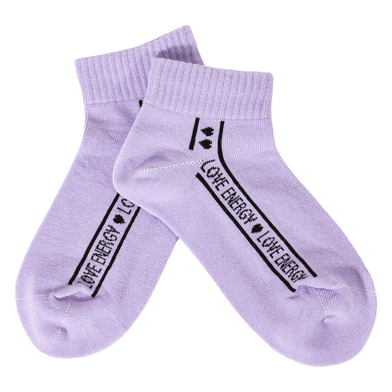 女児 LOVE ENERGY 縦ロゴ異柄 消臭 スニーカーソックス 19-24cm 3足組