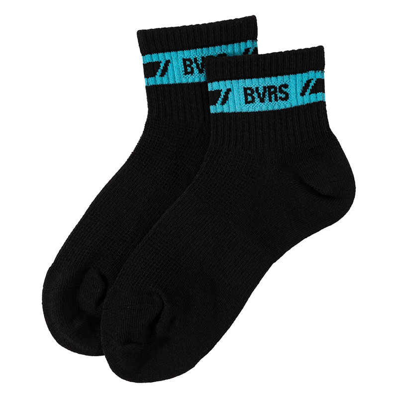 男児 BRAVERS 走るをサポート レッグロゴ ハイカットソックス 19-24cm 3足組