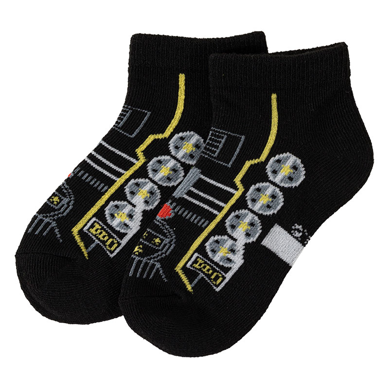 男児 SKIPKIDS 異柄 電車 スニーカーソックス 15-20cm 3足組
