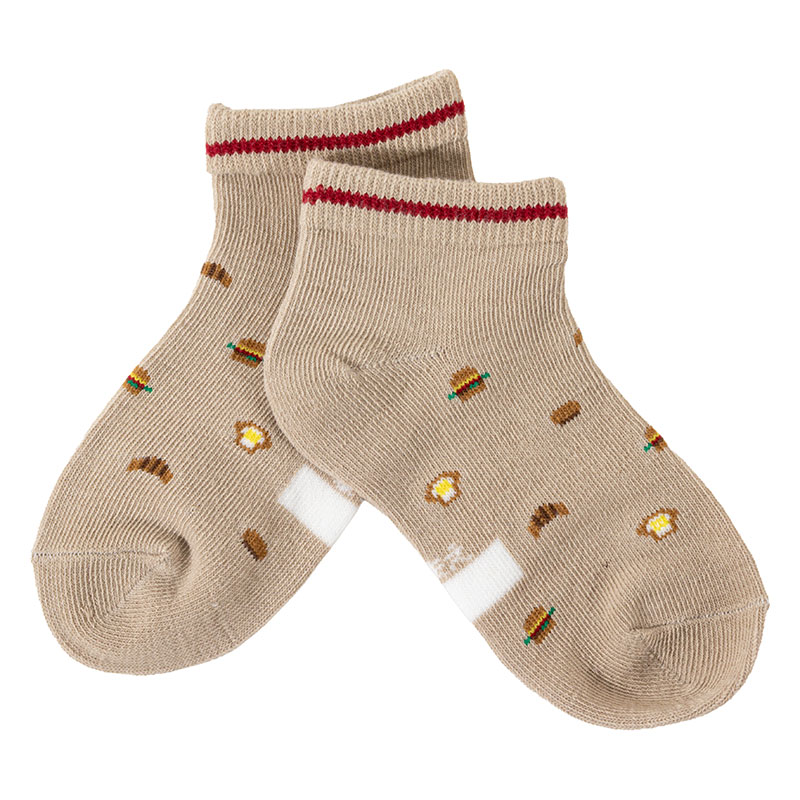 男児 SKIPKIDS 異柄 たべもの スニーカーソックス 15-20cm 3足組