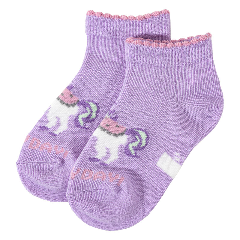 女児 SKIPKIDS 異柄 ユニコーン スニーカーソックス 15-20cm 3足組