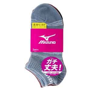 レディース ミズノ ガチ丈夫 引揃 切替 6.5cm丈 23-25cm 3足組