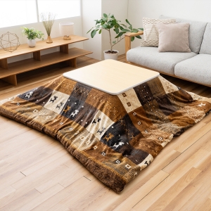 こたつ布団カバー 普通判正方形 195×195cm ネスト ブラウン