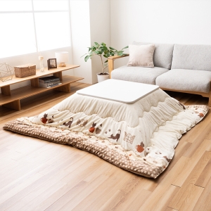 おうちで洗える こたつ掛けふとん 正方形(190×190cm)シュリル ベージュ