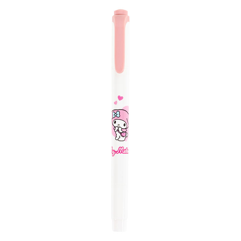 マイルドライナー ラインマーカー 太・細両用 水性顔料 6色セット マイメロディ