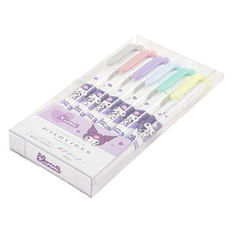 マイルドライナー ラインマーカー 太・細両用 水性顔料 6色セット クロミ