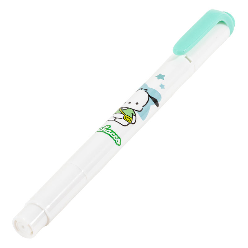 マイルドライナー ラインマーカー 太・細両用 水性顔料 6色セット ポチャッコ