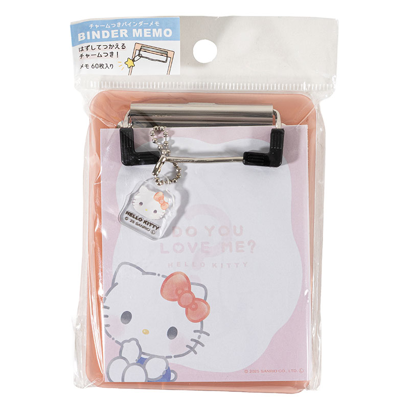 チャーム付き バインダーメモ ハローキティ