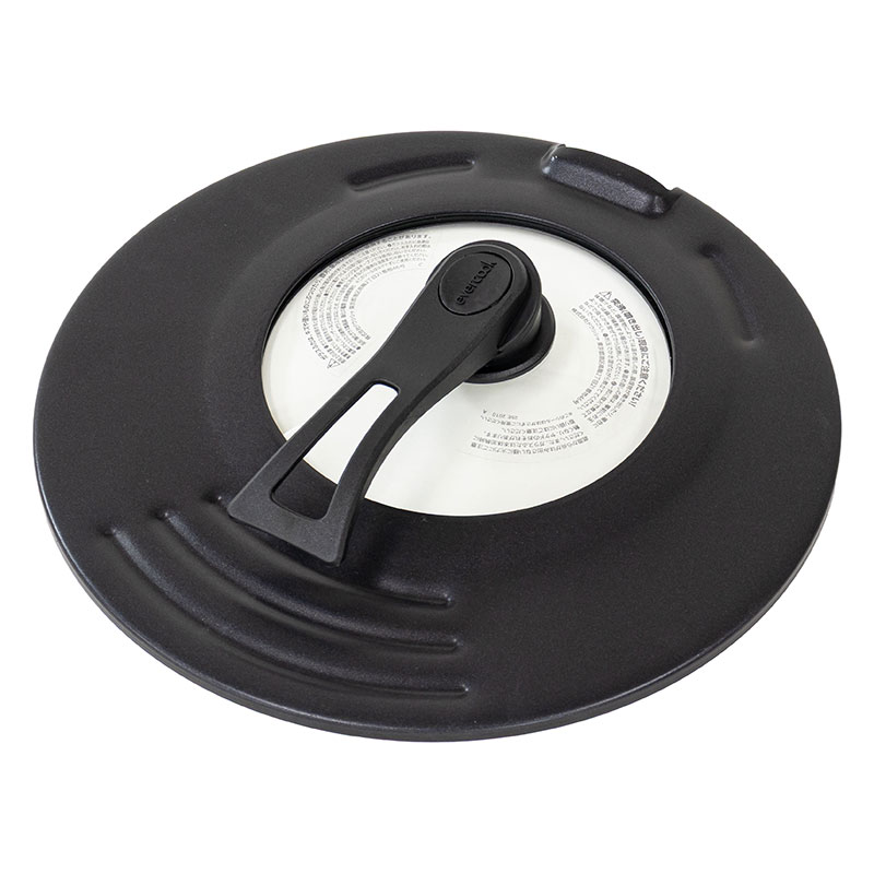 evercook 回転ハンドル立つ兼用カバー 20～26cm用 ブラック