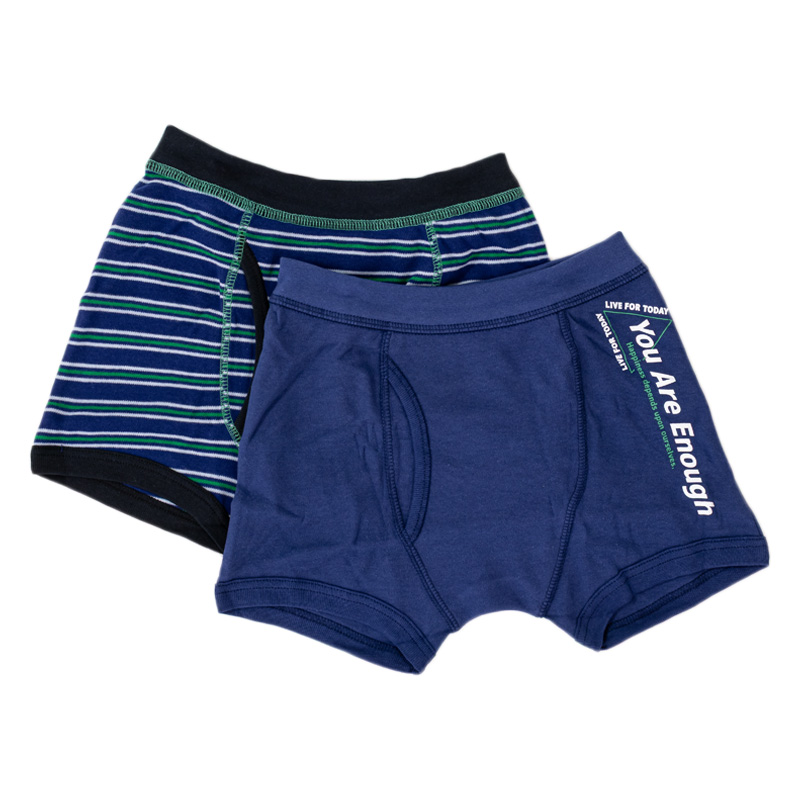 キッズ 綿100% ボクサーブリーフ 2枚組