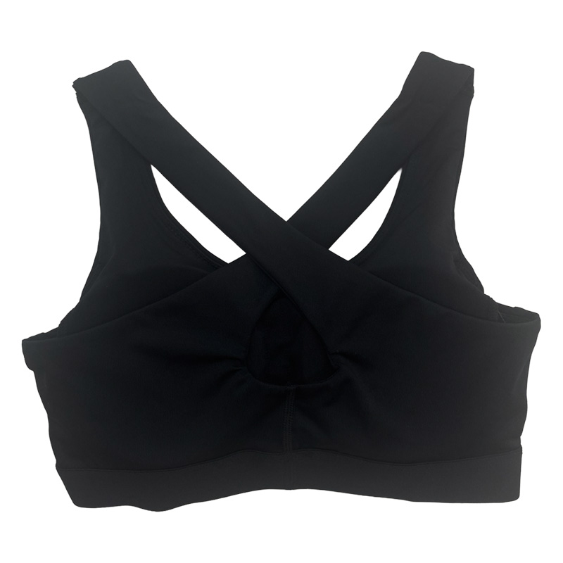 レディース サポカジ 背中クロスブラ ブラック