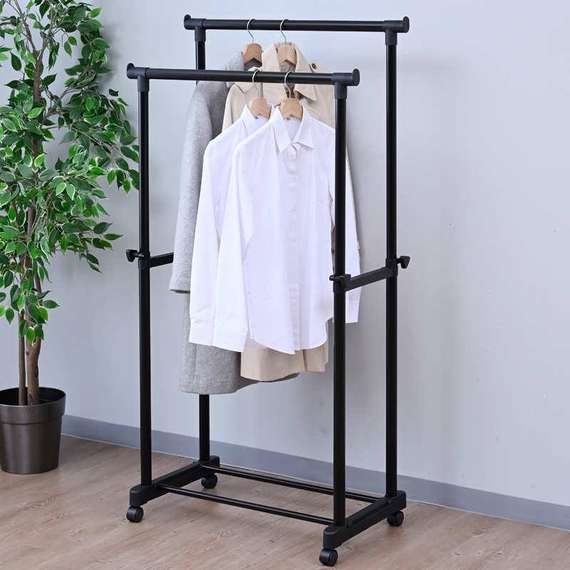 パイプハンガー ダブル マットブラック