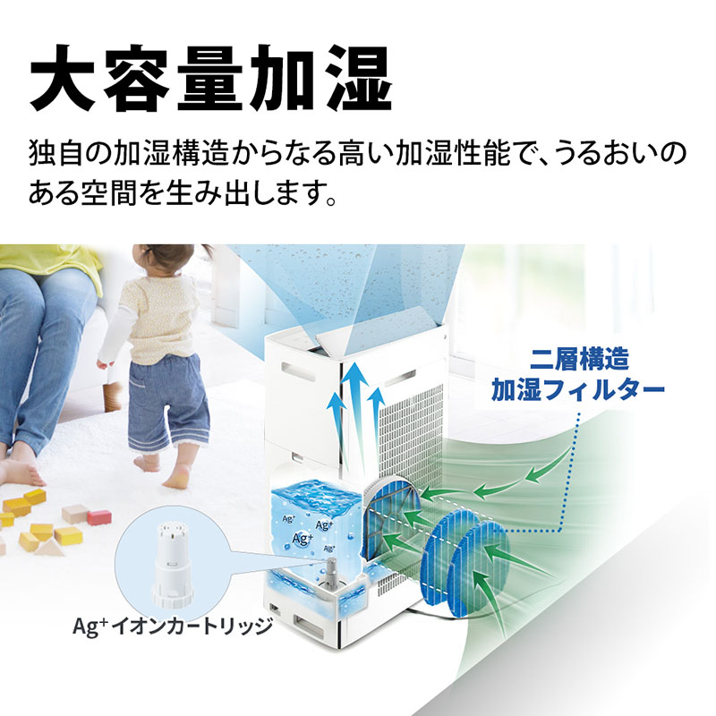加湿空気清浄機 KI-SX70W ホワイト系