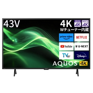 AQUOS 43V型 4K液晶テレビ 4T-C43GJ1