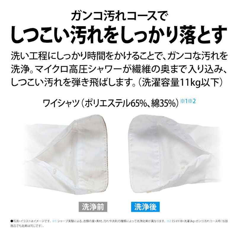 プラズマクラスタードラム式洗濯乾燥機 ES-G11CSL シルバー系
