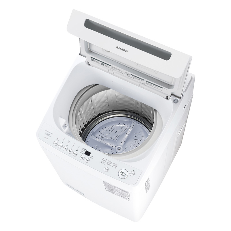 【お取り寄せ商品】10kg 全自動洗濯機 ES-GV10KW 穴なし槽シリーズ ホワイト系