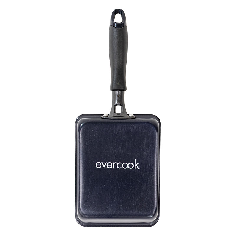 evercook 軽量玉子焼きフライパン 13×18cm ガス火専用 ネイビー