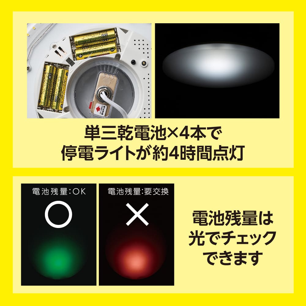 LuminousLED 停電検知 LEDシーリングライト ~6畳用 調光モデル TKE-Y06DX
