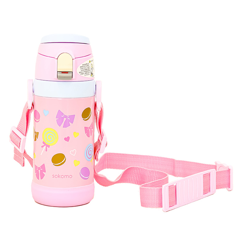 sokomo そこまで洗える 3WAYキッズボトル 450ml おかしとリボン