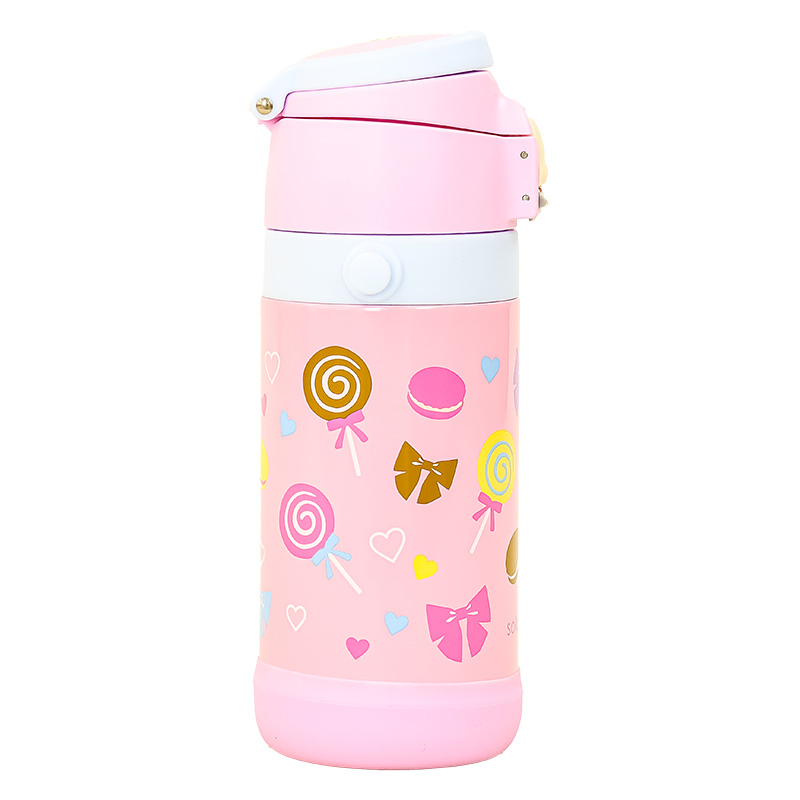 sokomo そこまで洗える 3WAYキッズボトル 450ml おかしとリボン
