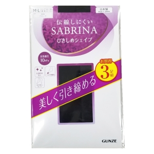 レディース ストッキング サブリナ3P ひきしめシェイプ ブラック