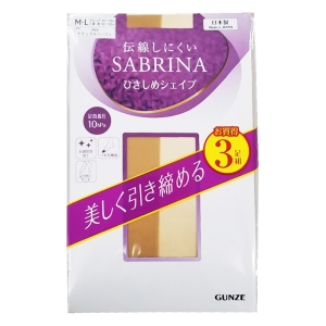 レディース ストッキング サブリナ3P ひきしめシェイプ ナチュラルベージュ