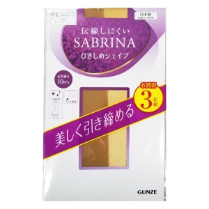 レディース ストッキング サブリナ3P ひきしめシェイプ ヌードベージュ