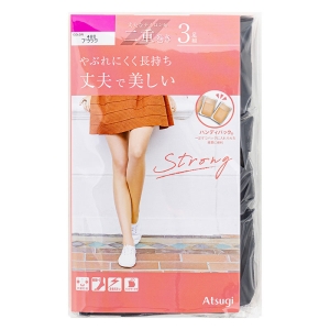 レディース ストッキング 丈夫で美しい ブラック 3足組