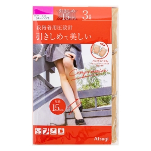 レディース ストッキング 引きしめて美しい シアーベージュ 3足組