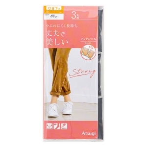 レディース ストッキング 丈夫で美しい ひざ下丈 ブラック 22-25cm