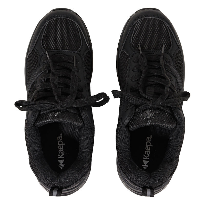 撥水スポーツシューズ ブラック×ブラック