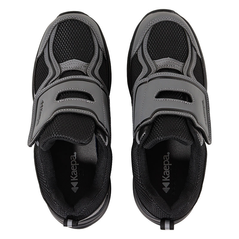 Kaepa 撥水マジックシューズ ダークグレー×ブラック
