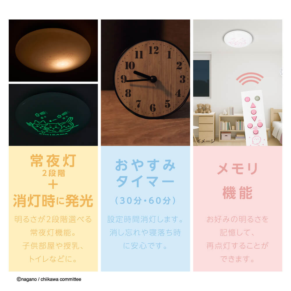 【お取り寄せ商品】ちいかわ LEDシーリングライト ～6畳用 調光